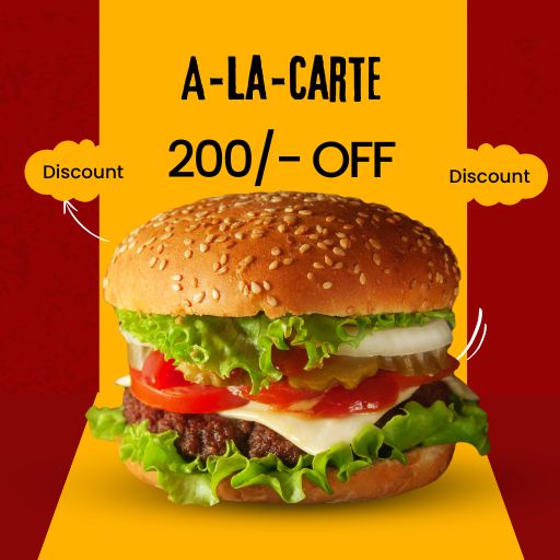 A-La-Carte Offer : 200/- off on 600/- and Above
